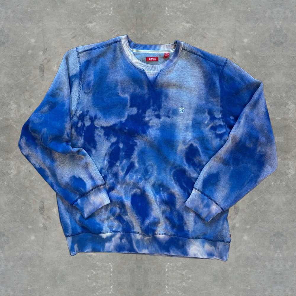Vintage 90s Izod Tie Dye Crewneck Sweatshirt